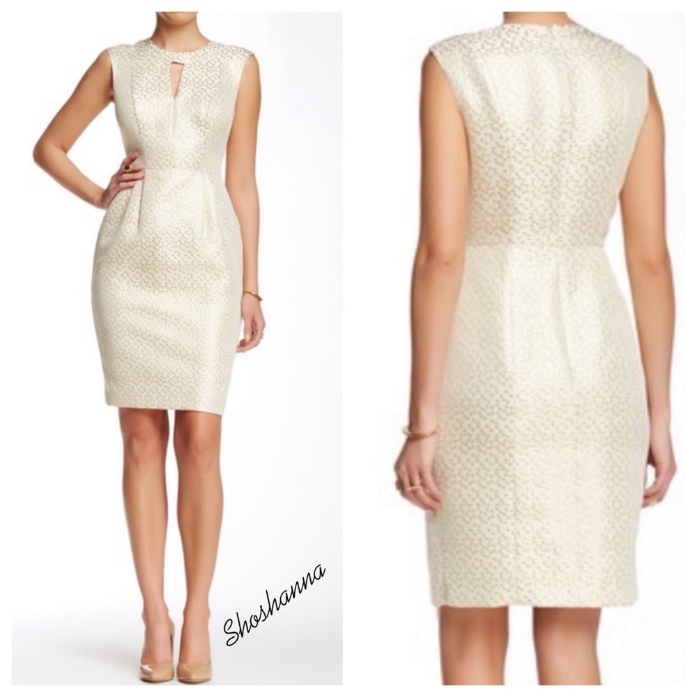 👗🌸Shoshanna keyhole Jacquard sheath dress ❤️